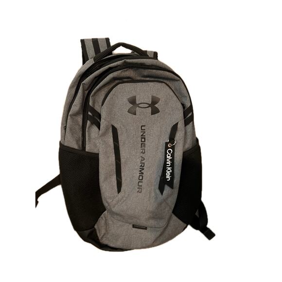 Under Armour Gray Black Hustle 6.0 Backpack - Picture 1 of 4